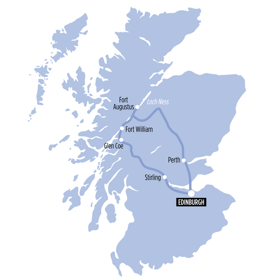 Route map for Loch Ness Explorer