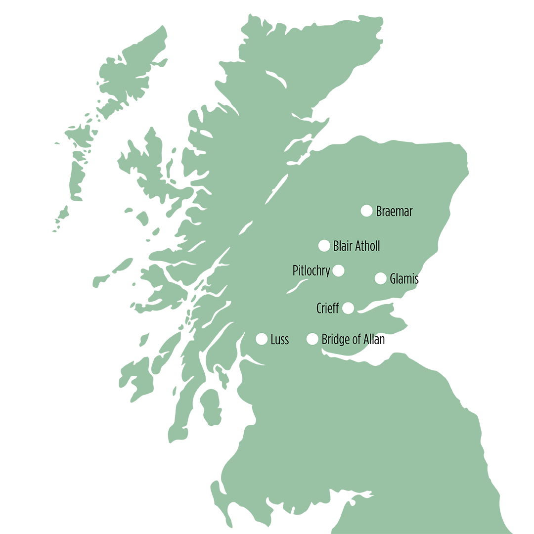 Highland Games map of route