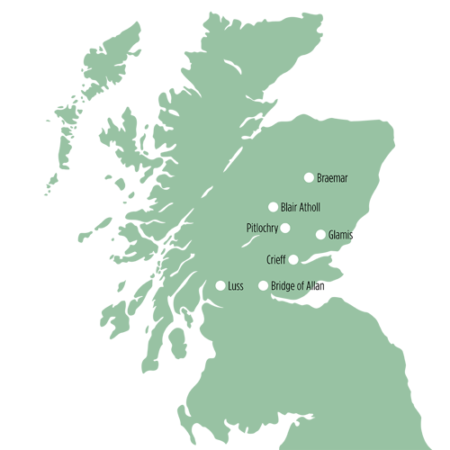 Highland Games route map
