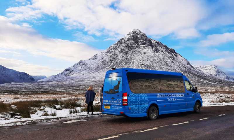 Large HEX Winter Snow Snowy Mountain Bus Coach Scot Wilson 2021