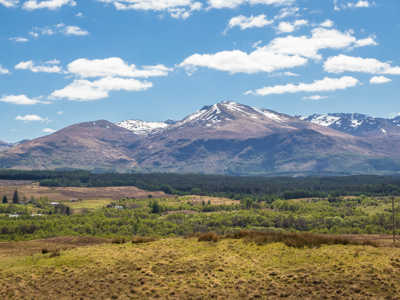 View of Ben Nevis from afar on a clear day