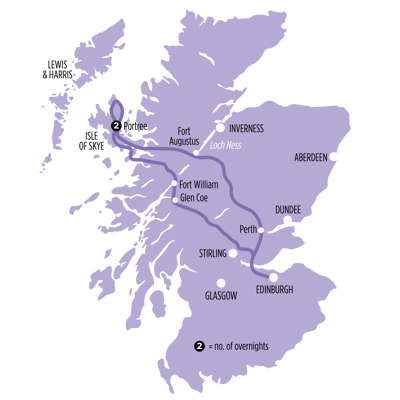 Map of tour route
