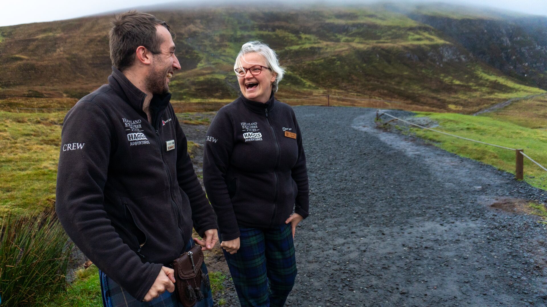 Large Driver Guides Laughing At Quiraing