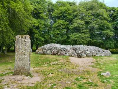 Clava Cairns, an ancient burial site with stone circles and cairns