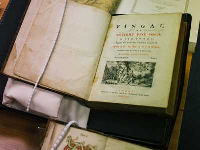 Ancient book on Gaelic literature at the Gaelic College