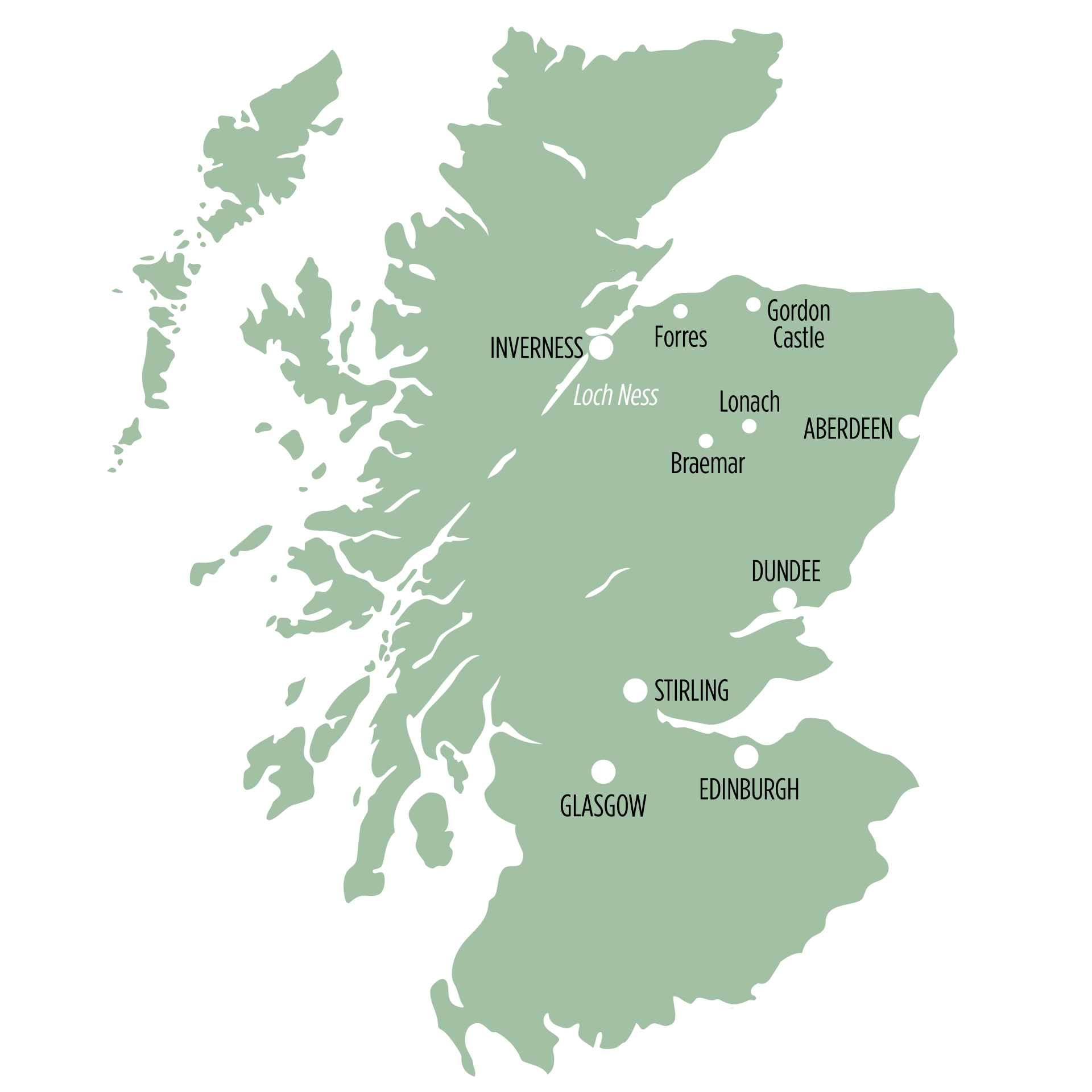 Highland Games map of route