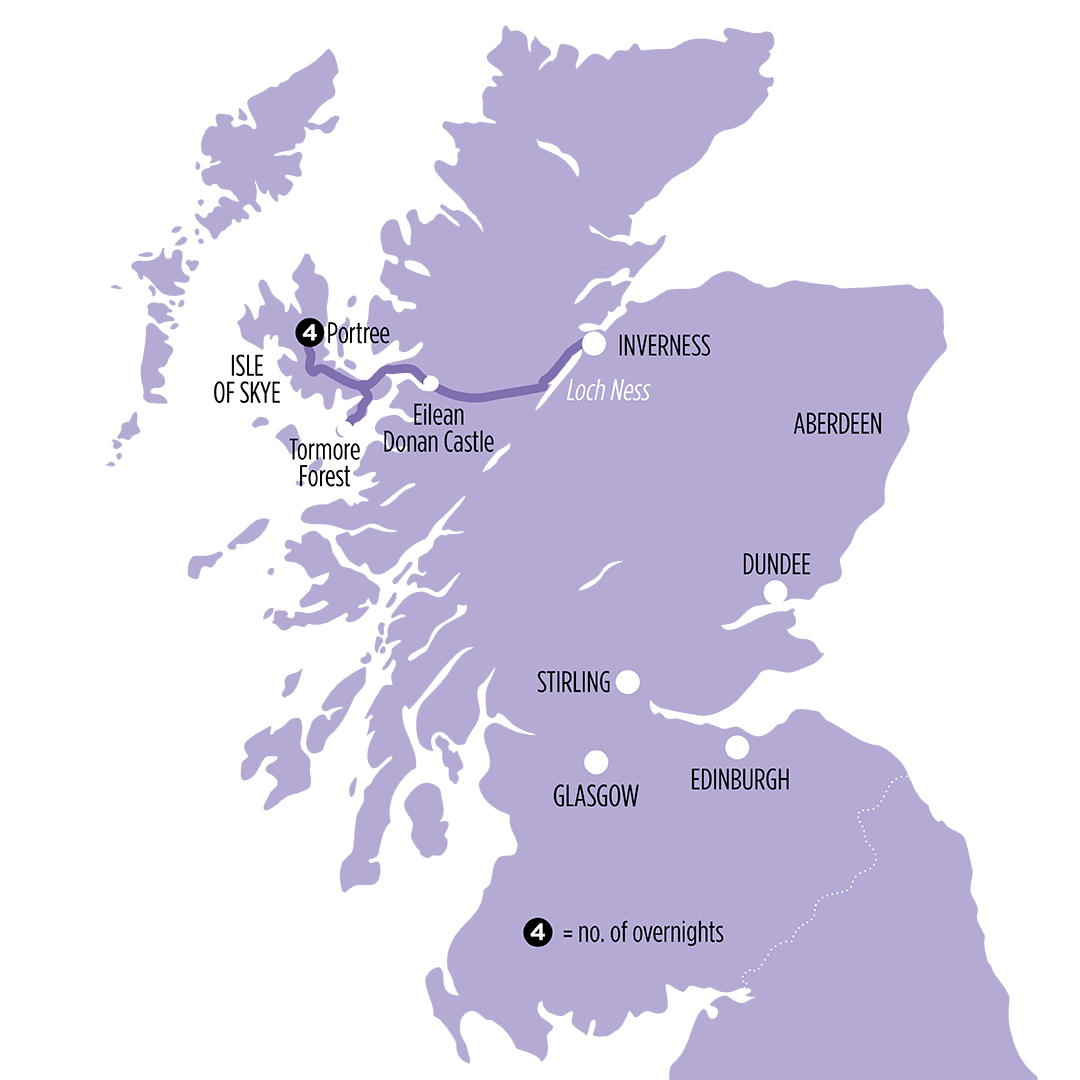 Isle of Skye Volunteer Adventure map of route