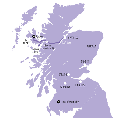Isle of Skye Volunteer Adventure route map