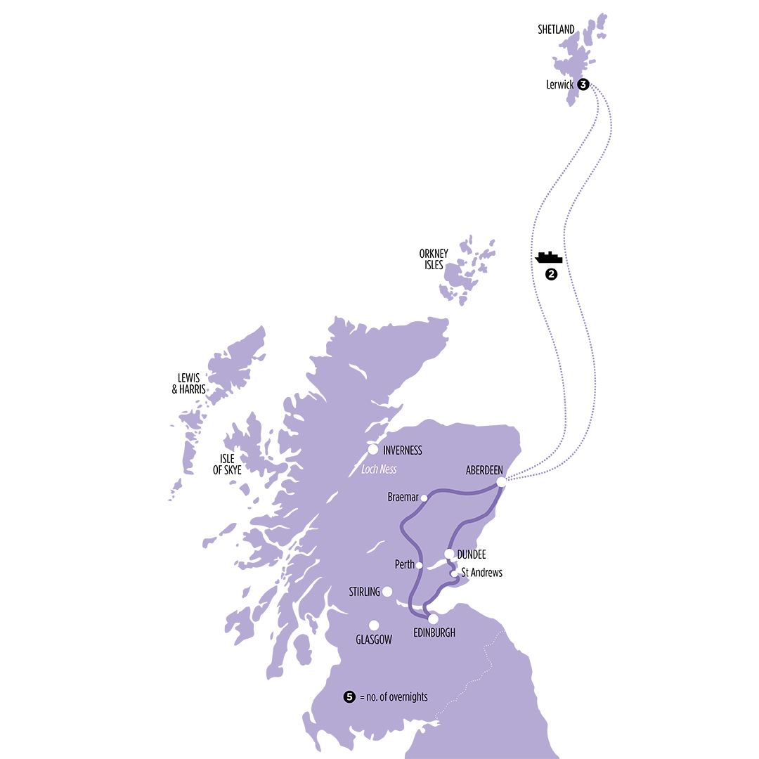 Up Helly Aa 2025 map of route